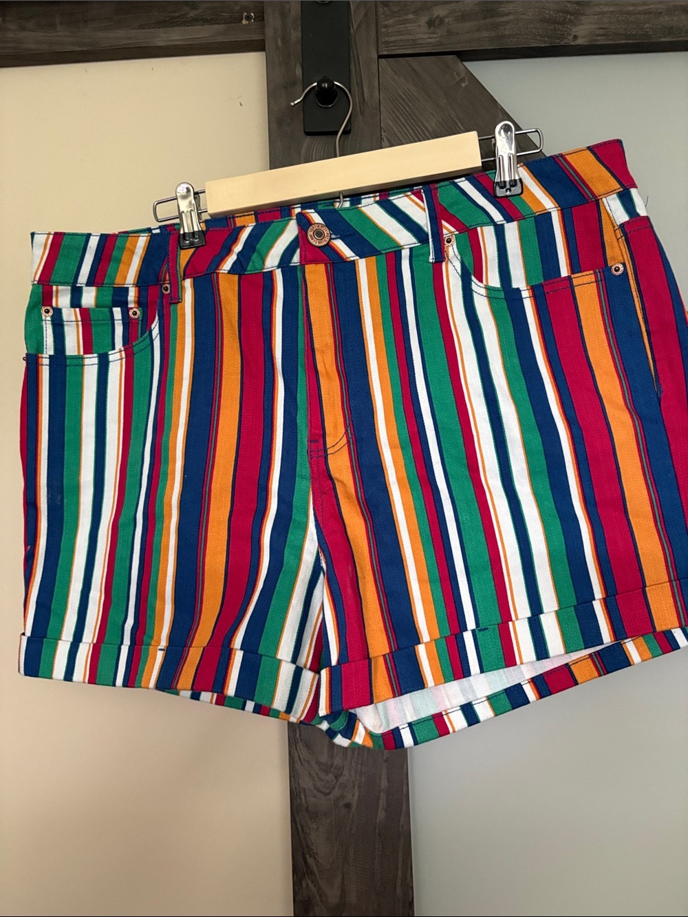 Pinup Playful Multicolor Stripe Shorts